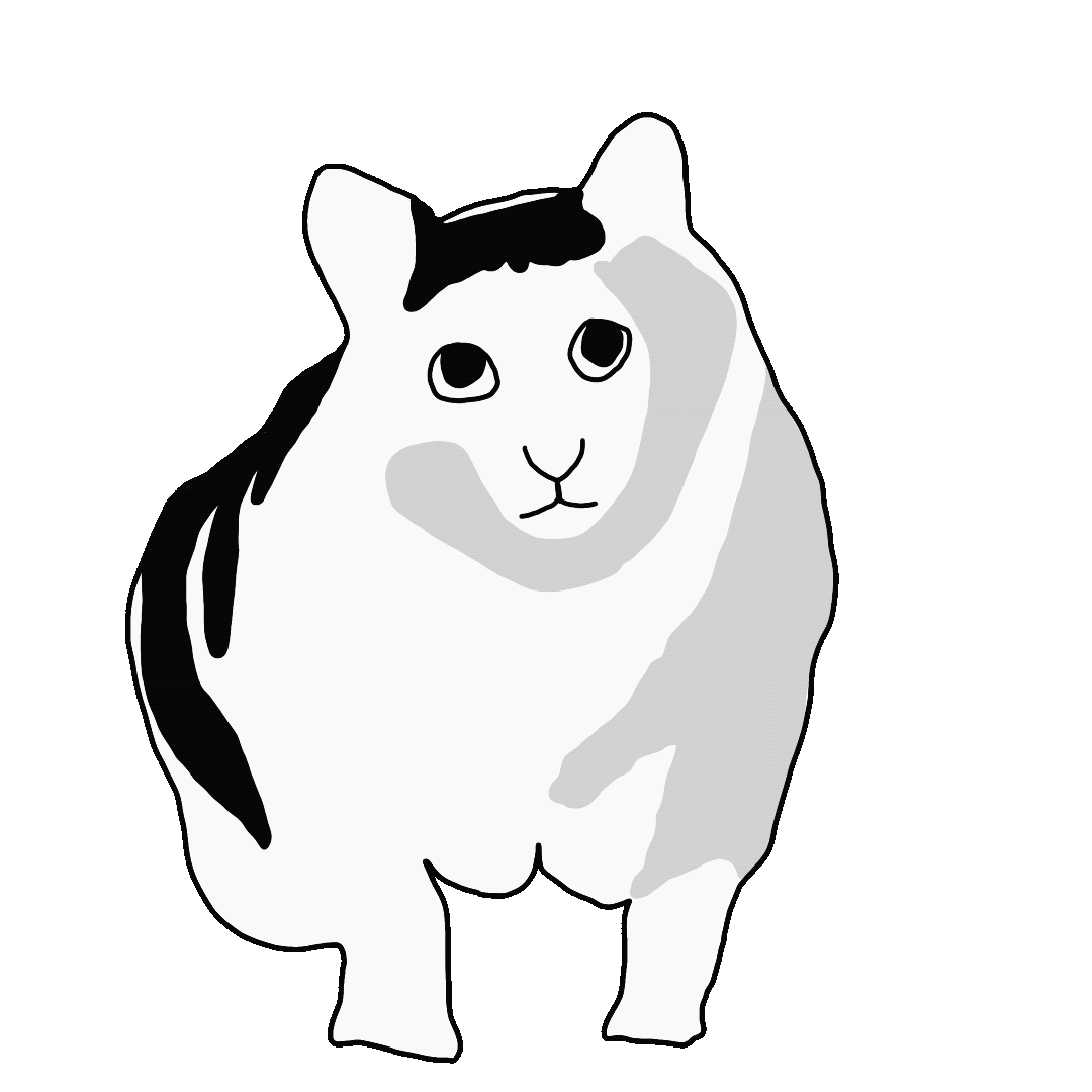 Huh Cat with a green stick